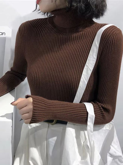 Pull à col roulé pour femme